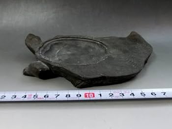 Amazon.co.jp: 硯時代物亀型硯 古いすずり石 かめ 天然石 600g 書道